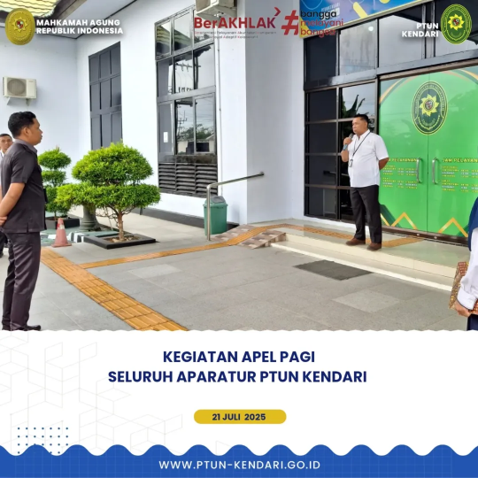 Kegiatan Apel Pagi Seluruh Aparatur PTUN Kendari