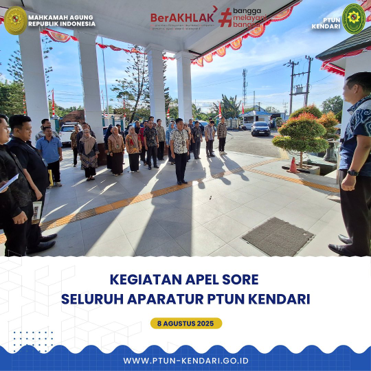 Kegiatan Apel Sore Seluruh Aparatur PTUN Kendari