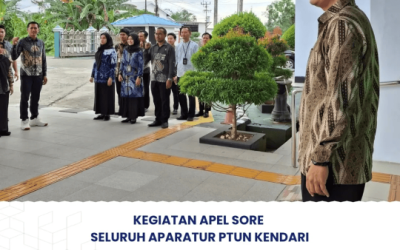Kegiatan Apel Sore Seluruh Aparatur PTUN Kendari
