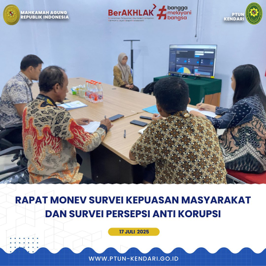 Rapat Monev Survei Kepuasan Masyarakat Dan Survei Persepsi Anti Korupsi