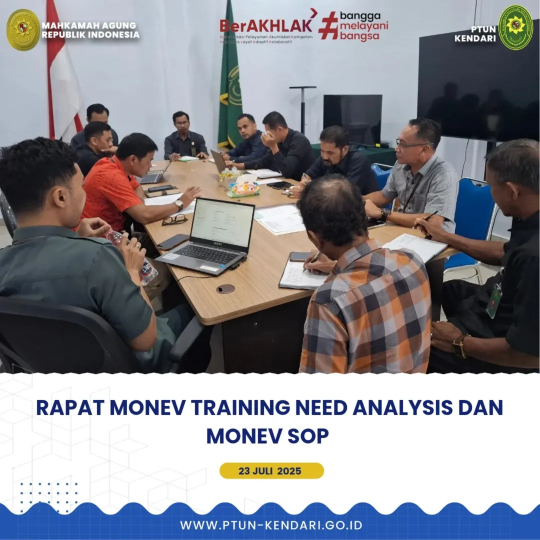 Rapat Monev Training Need Analysis dan Monev SOP