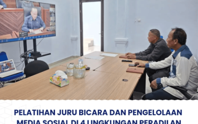 Pelatihan Juru Bicara dan Pengelolaan Media Sosial Di 4 Lingkungan Peradilan secara daring