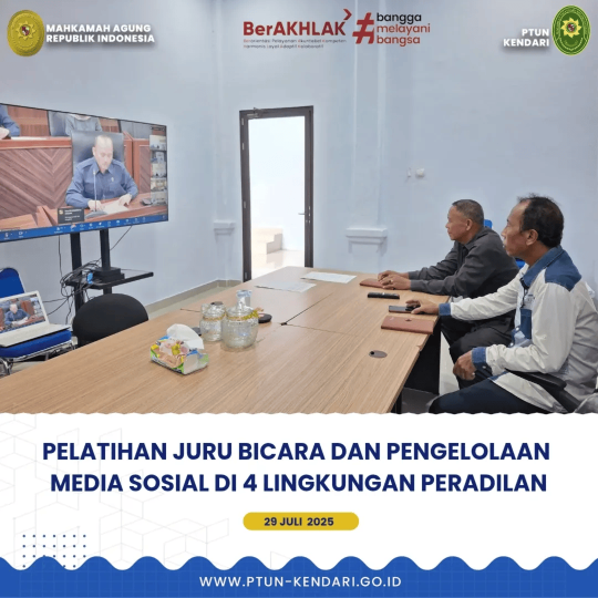 Pelatihan Juru Bicara dan Pengelolaan Media Sosial Di 4 Lingkungan Peradilan secara daring