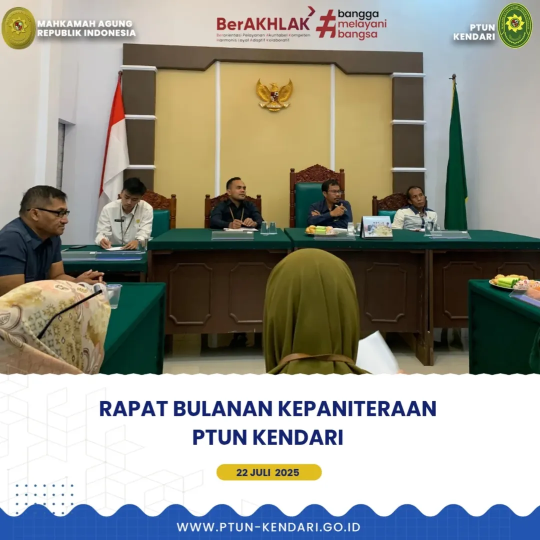 Rapat Bulanan Kepaniteraan PTUN Kendari