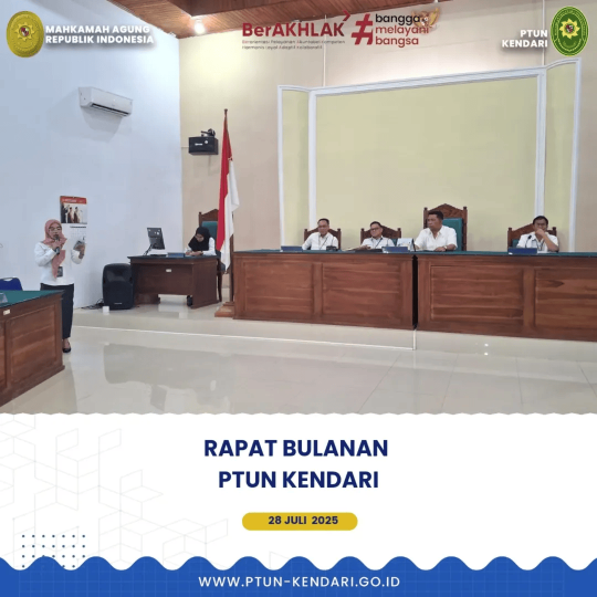 Rapat Bulanan Bulan Juli PTUN Kendari