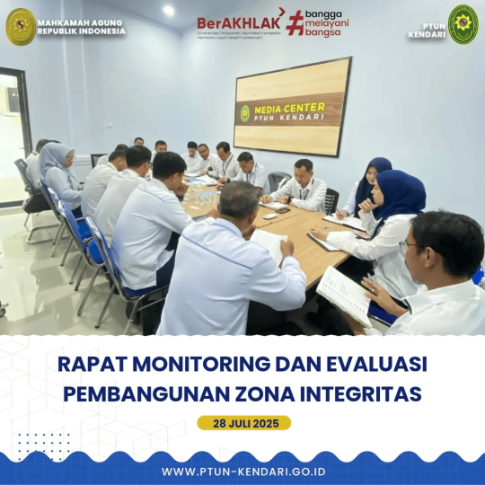 Rapat Monitoring dan Evaluasi Pembangunan Zona Integritas