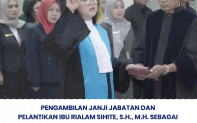 Pengambilan Janji Jabatan dan Pelantikan Ibu Rialam Sihite, S.H., M.H. Sebagai Ketua Pengadilan Tata Usaha Negara Kendari