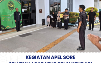 Kegiatan Apel Sore Seluruh Aparatur PTUN Kendari