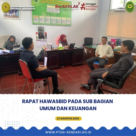 Rapat Hawasbid Pada Sub Bagian Umum dan Keuangan