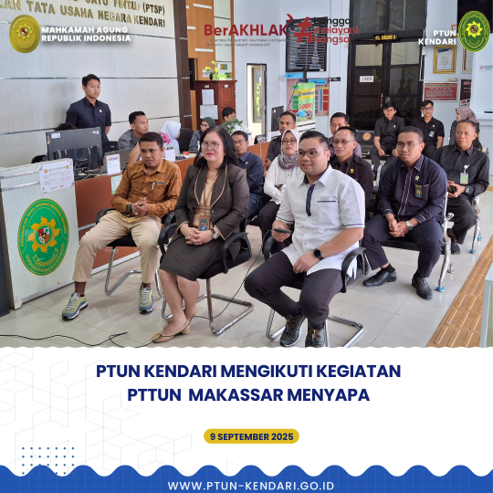 PTUN Kendari mengikuti kegiatan PTTUN Makassar menyapa secara daring