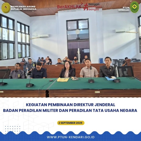 Pembinaan oleh Yang Mulia Ketua Muda Tata Usaha Negara Mahkamah Agung Republik Indonesia