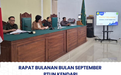 Rapat Bulanan Bulan September PTUN Kendari