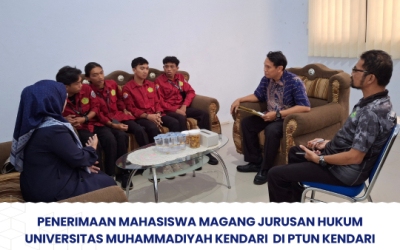 Penerimaan Mahasiswa Magang Jurusan Hukum Universitas Muhammadiyah Kendari di PTUN Kendari