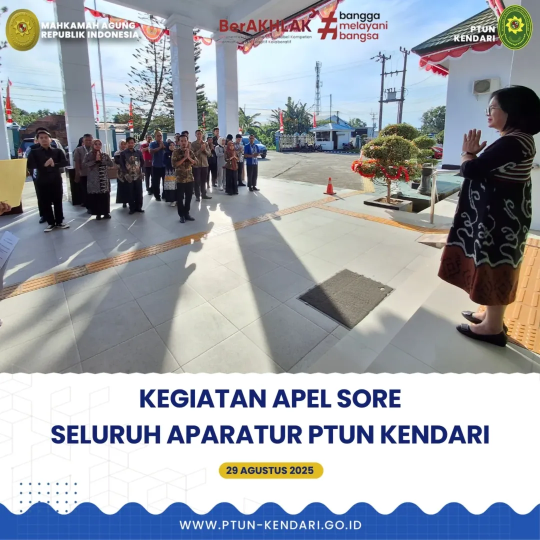 Kegiatan Apel Sore Seluruh Aparatur PTUN Kendari
