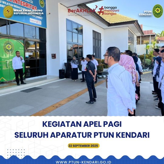 Kegiatan Apel Pagi Seluruh Aparatur PTUN Kendari