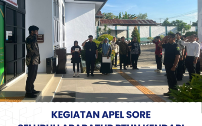 Kegiatan Apel Sore Seluruh Aparatur PTUN Kendari