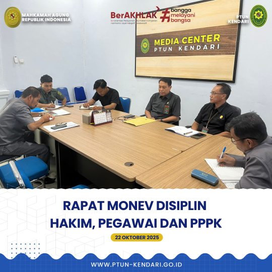 Rapat Monev Disiplin Hakim, Pegawai dan PPPK