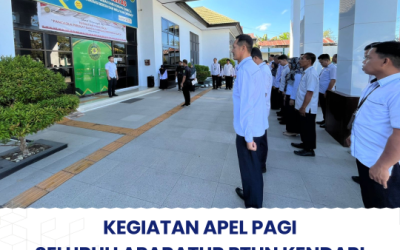Kegiatan Apel Pagi Seluruh Aparatur PTUN Kendari