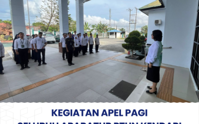 Kegiatan Apel Pagi Seluruh Aparatur PTUN Kendari