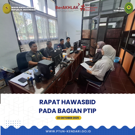 Rapat Hawasbid Pada Sub Bagian Perencanaan, Teknologi Informasi dan Pelaporan (PTIP)