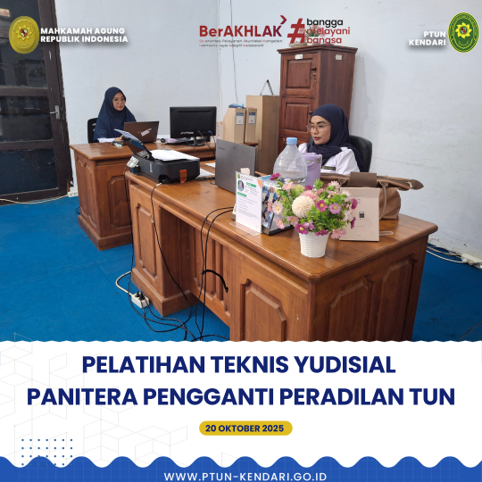 Pelatihan Teknis Yudisial Panitera Pengganti Peradilan TUN