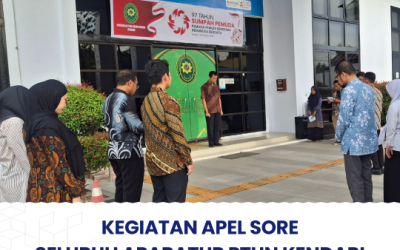 Kegiatan Apel Sore Seluruh Aparatur PTUN Kendari