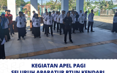 Kegiatan Apel Pagi Seluruh Aparatur PTUN Kendari