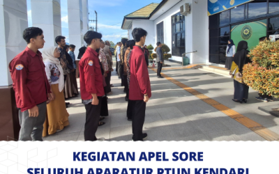 Kegiatan Apel Sore Seluruh Aparatur PTUN Kendari