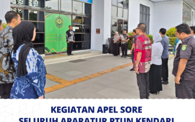 Kegiatan Apel Sore Seluruh Aparatur PTUN Kendari
