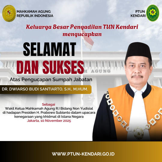 Pengucapan Sumpah Jabatan Wakil Ketua Mahkamah Agung R.I Bidang Non Yudisial