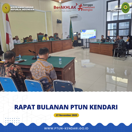 Rapat Bulanan PTUN Kendari