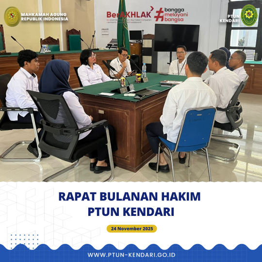 Rapat Bulanan Hakim PTUN Kendari