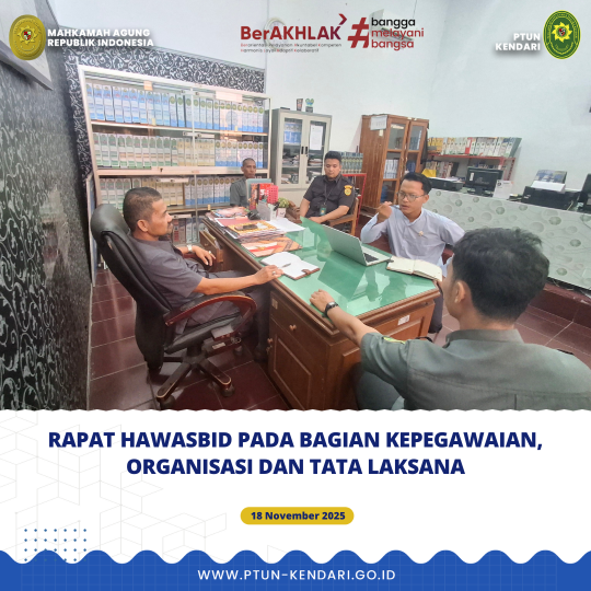 Rapat Hawasbid Pada Bagian Kepegawaian, Organisasi dan Tata Laksana