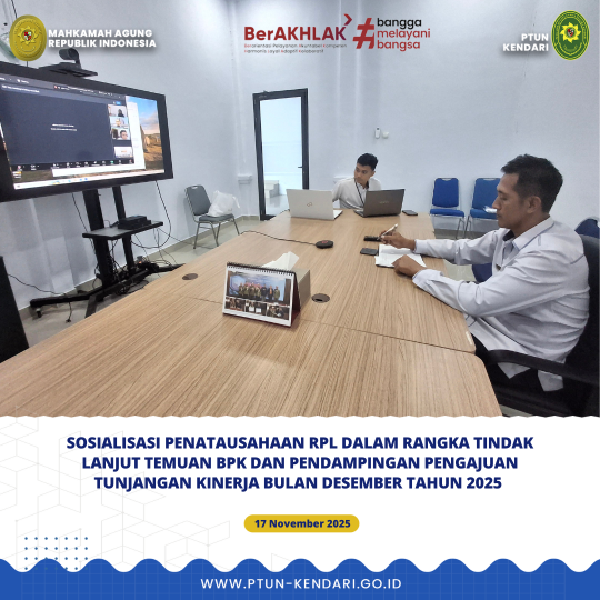 Sosialisasi Penatausahaan RPL Dalam Rangka Tindak Lanjut Temuan BPK dan Pendampingan Pengajuan Tunjangan Kinerja Bulan Desember Tahun 2025