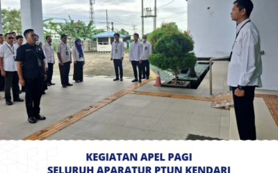 Kegiatan Apel Pagi Seluruh Aparatur PTUN Kendari