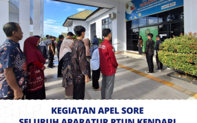 Kegiatan Apel Sore Seluruh Aparatur PTUN Kendari