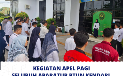 Kegiatan Apel Pagi Seluruh Aparatur PTUN Kendari