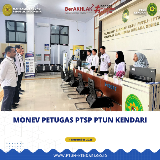 Monev Petugas PTSP PTUN Kendari