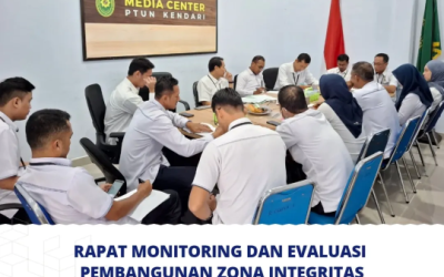 Rapat Monitoring dan Evaluasi Pembangunan Zona Integritas PTUN Kendari