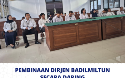Pembinaan Dirjen Badilmiltun secara daring