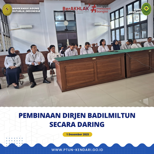 Pembinaan Dirjen Badilmiltun secara daring
