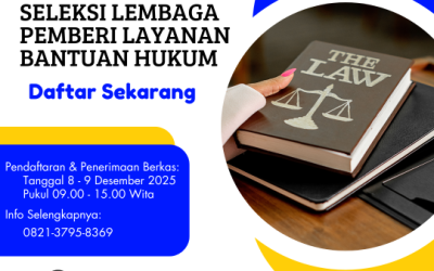 Seleksi Lembaga Pemberi Layanan Bantuan Hukum di PTUN Kendari