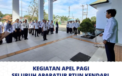 Kegiatan Apel Pagi Seluruh Aparatur PTUN Kendari