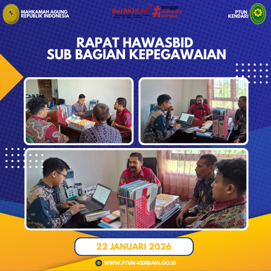 Rapat Hawasbid Sub Bagian Kepegawaian, Organisasi dan Tata Laksana