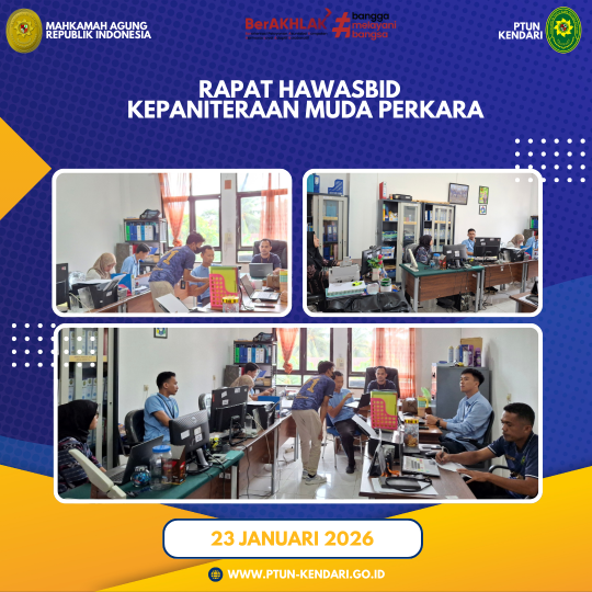 Rapat Hawasbid pada bagian Kepaniteraan Muda Perkara.