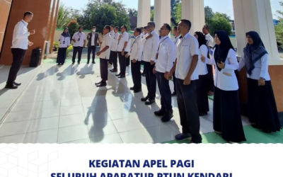 Kegiatan Apel Pagi Seluruh Aparatur PTUN Kendari