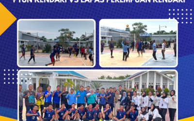 Pertandingan Volly Persahabatan PTUN Kendari VS Lapas Perempuan Kendari