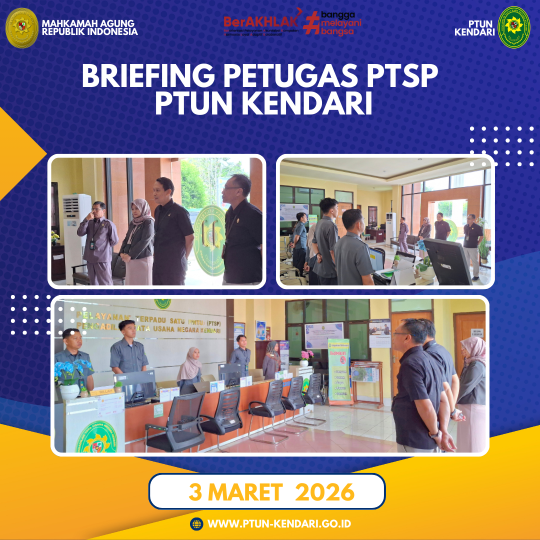 Briefing Petugas PTSP PTUN Kendari