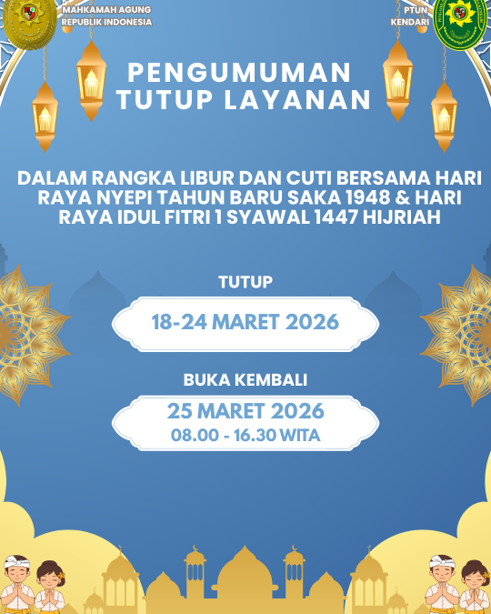 PENGUMUMAN TUTUP LAYANAN