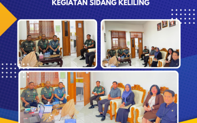 Kunjungan Pengadilan Militer Makassar di PTUN Kendari dalam rangkaian kegiatan Sidang Keliling.